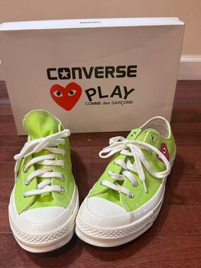Converse Play CDG Acid Lime Green Sneaker Mens 7 Women’s 9